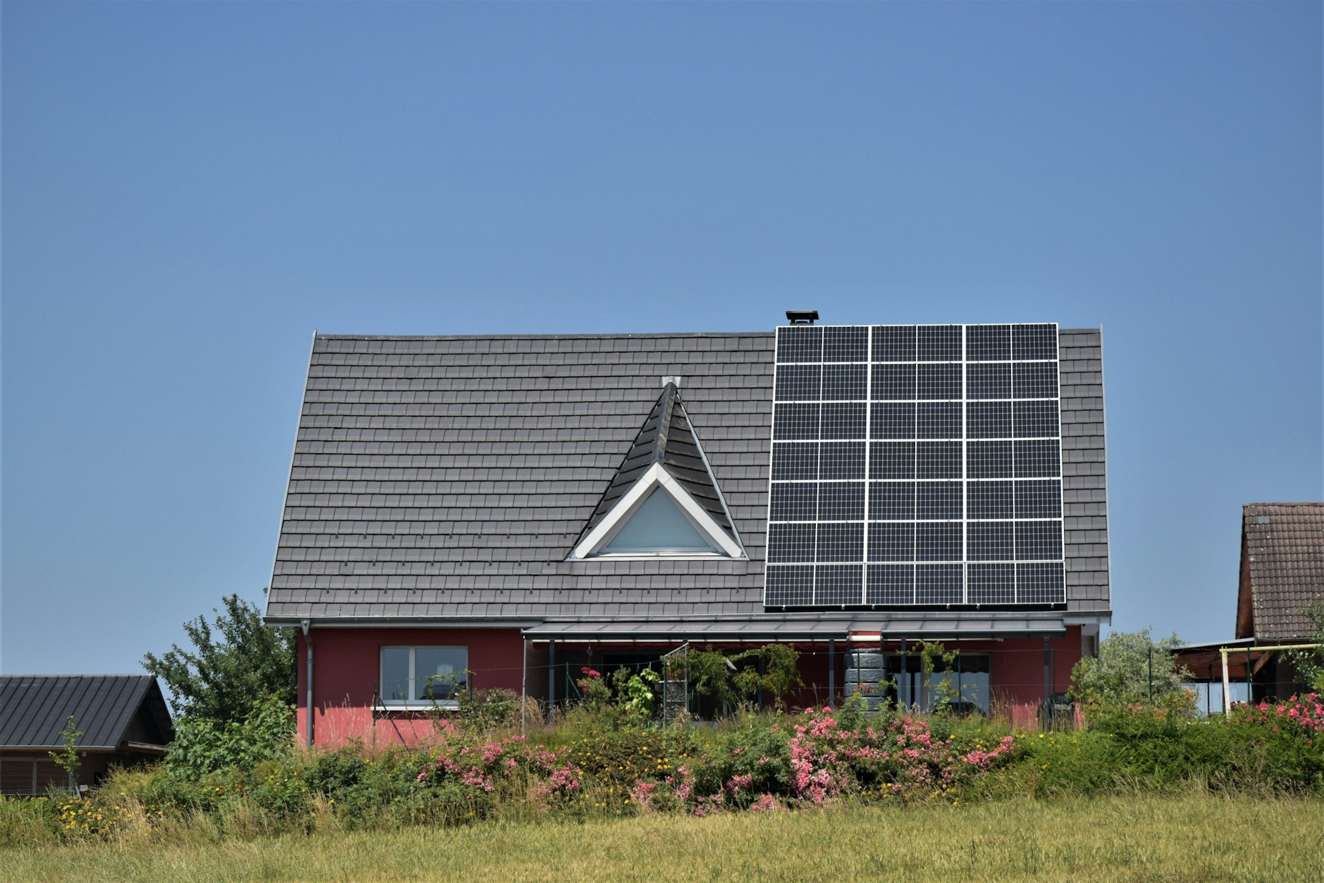 home with solar panels